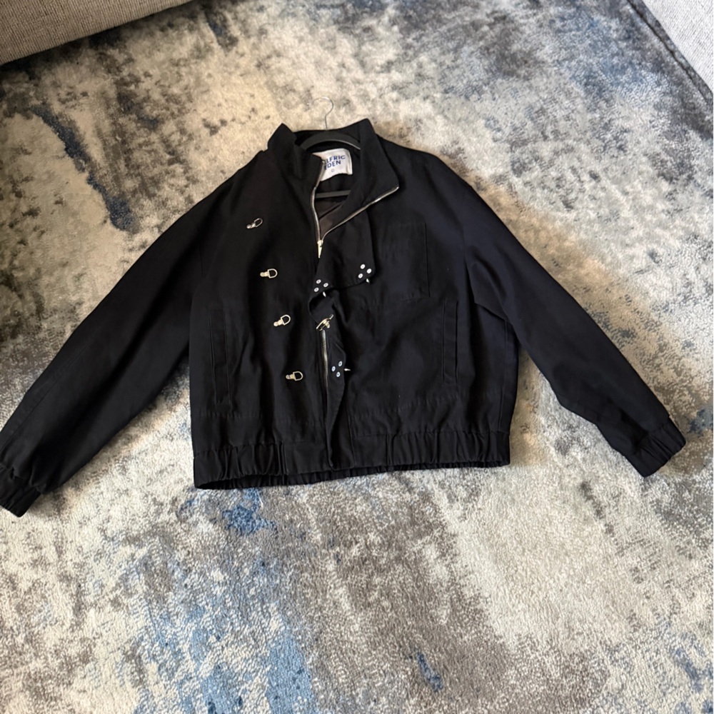 Aelfric Eden Black Toggle Shirt Jacket.